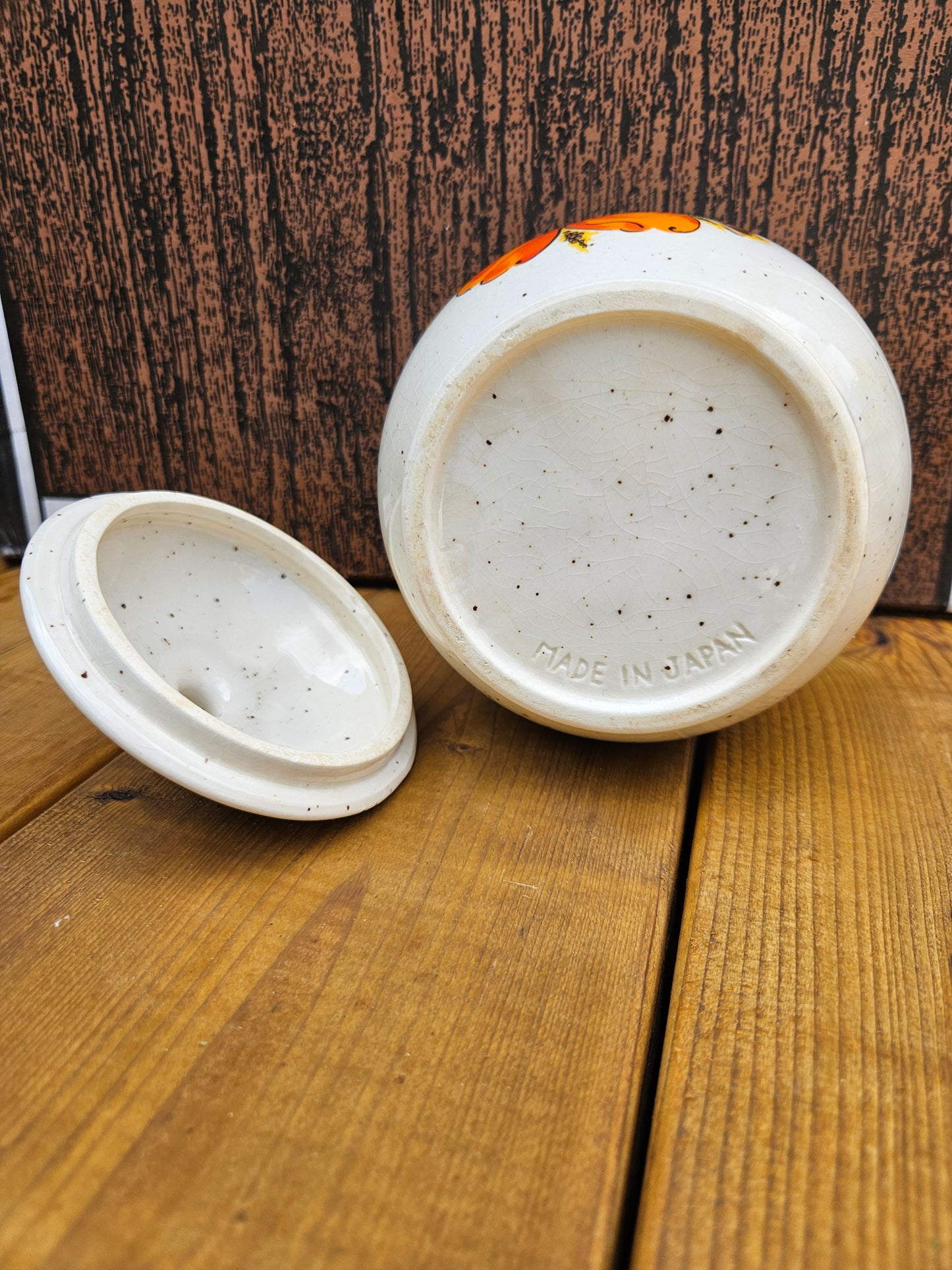 Vintage Momoyama "Valencia Poppy" Stoneware Canister