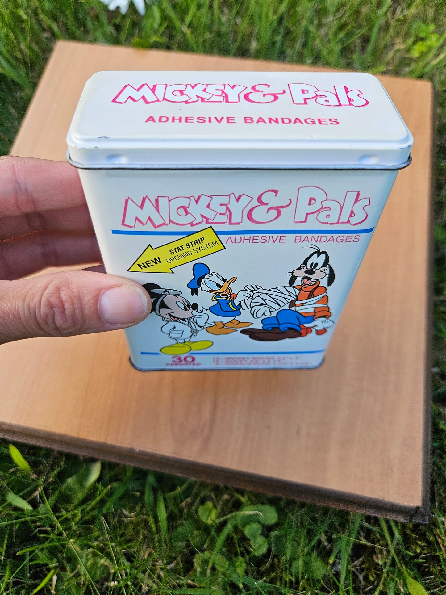 Disney "Mickey & Pals" Metal Bandage Tin | 1980s Collectible