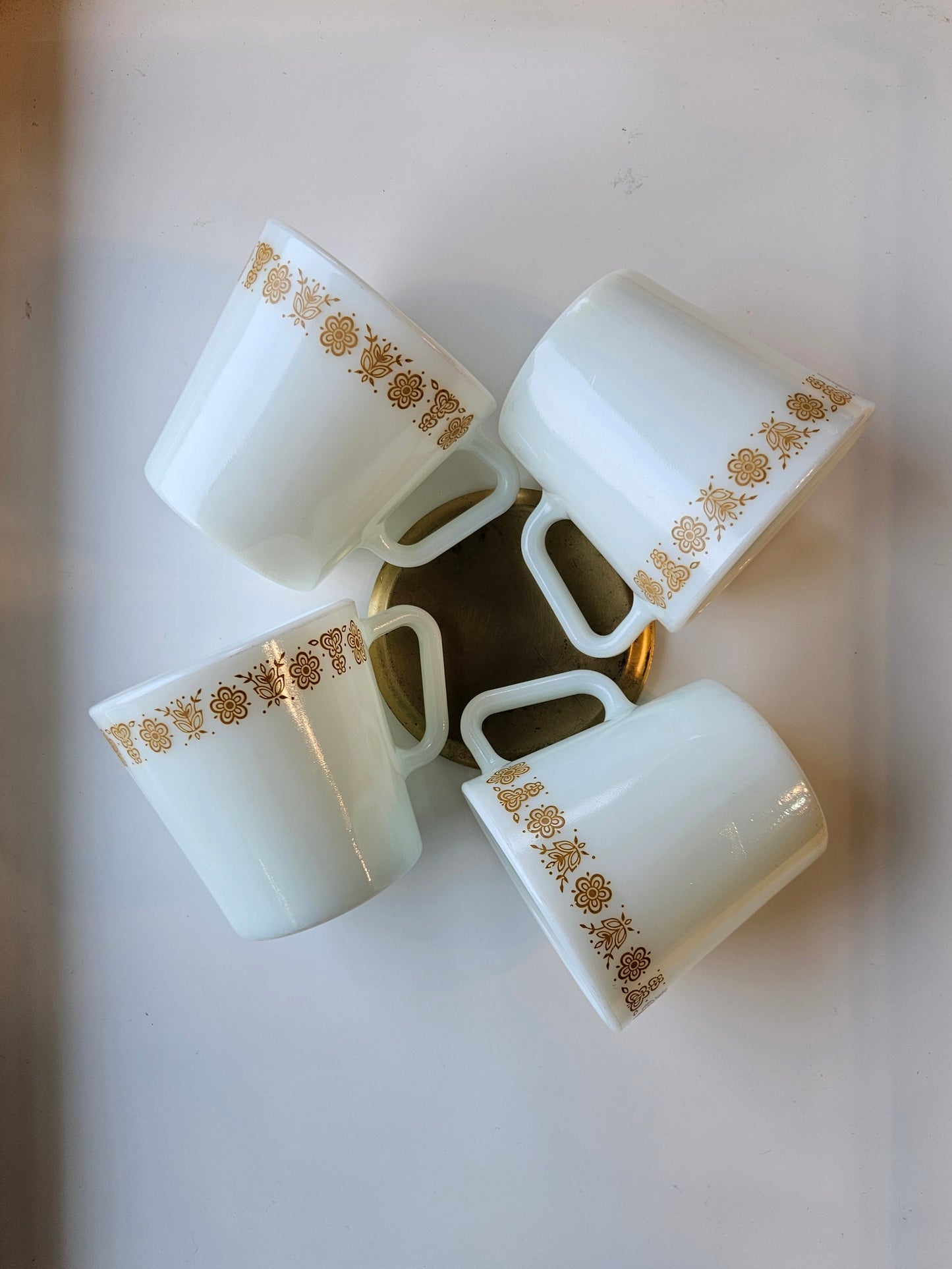 Pyrex "Butterfly Gold" Mugs | Set of 4
