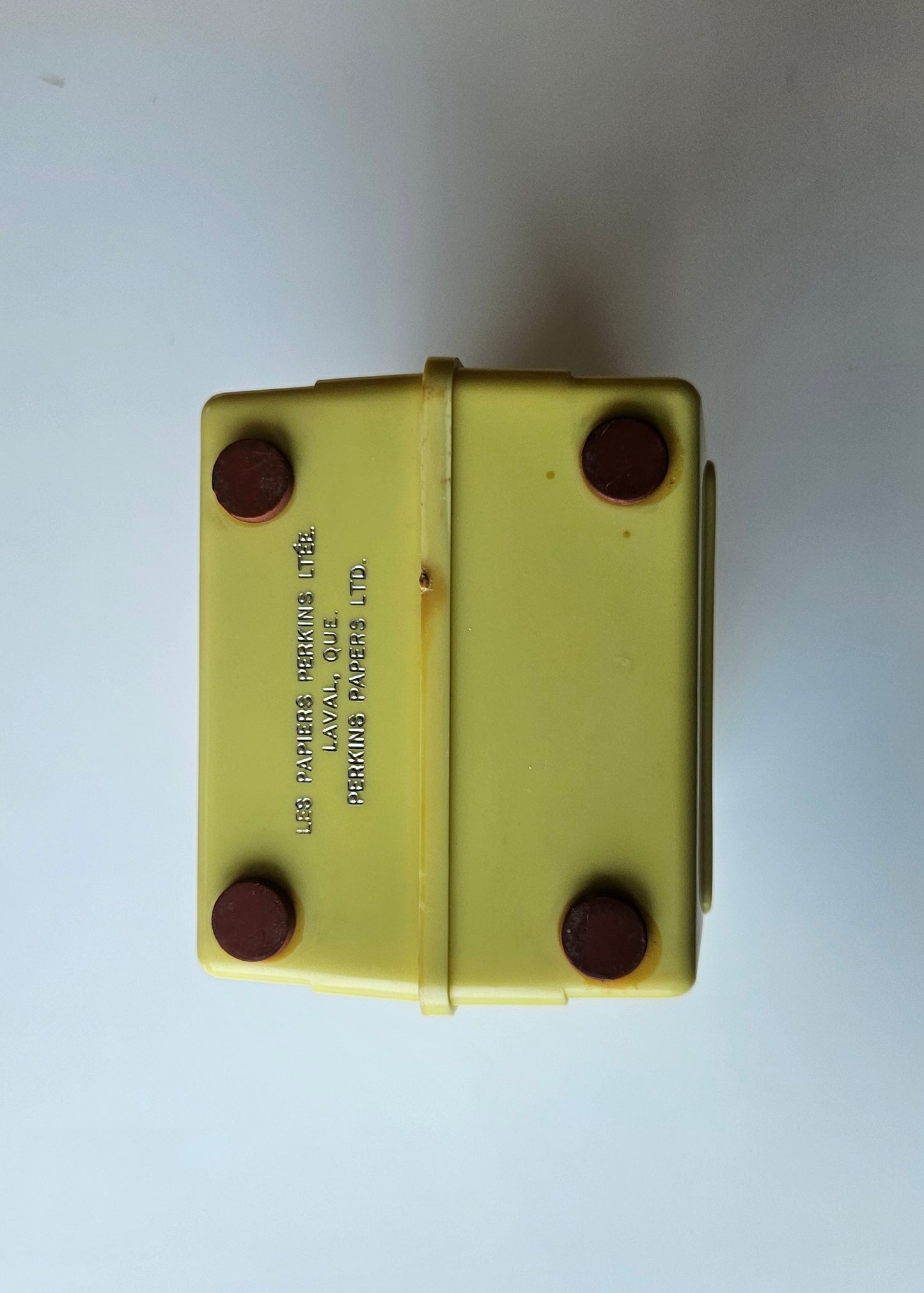 Yellow Paper Napkin Dispenser | Les Papiers Perkins Ltee, Canada