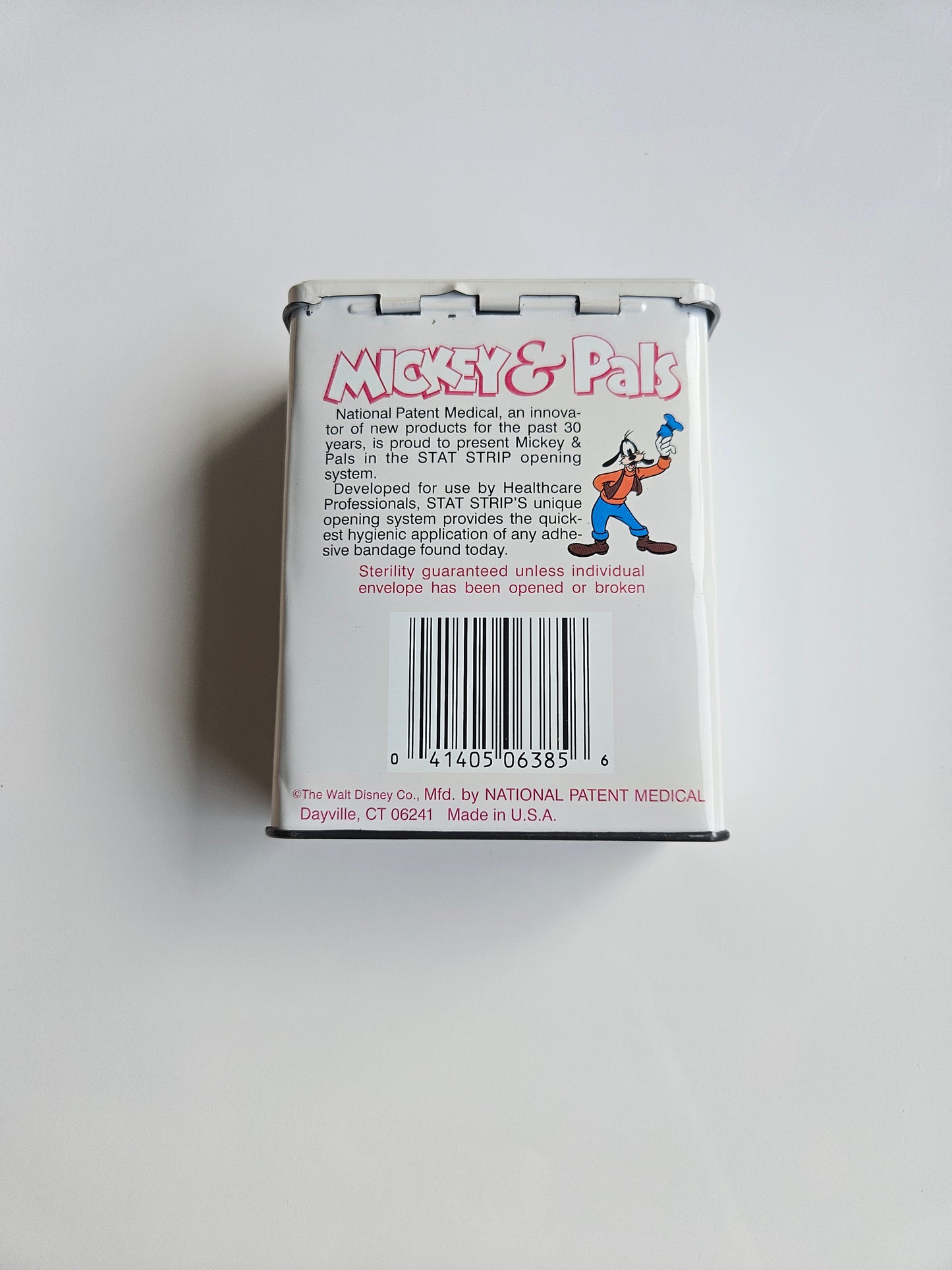 Disney "Mickey & Pals" Metal Bandage Tin | 1980s Collectible