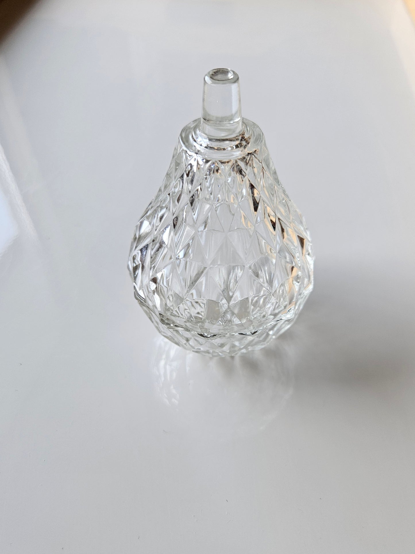 Pear Shaped Italian Cut Glass Trinket Box | Made in Italy