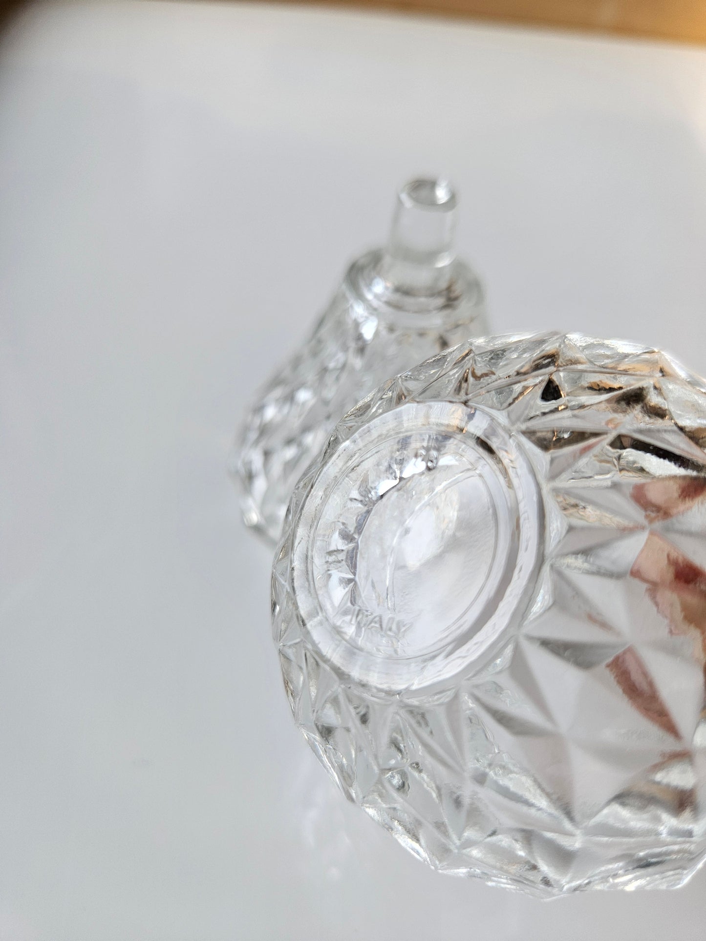 Pear Shaped Italian Cut Glass Trinket Box | Made in Italy