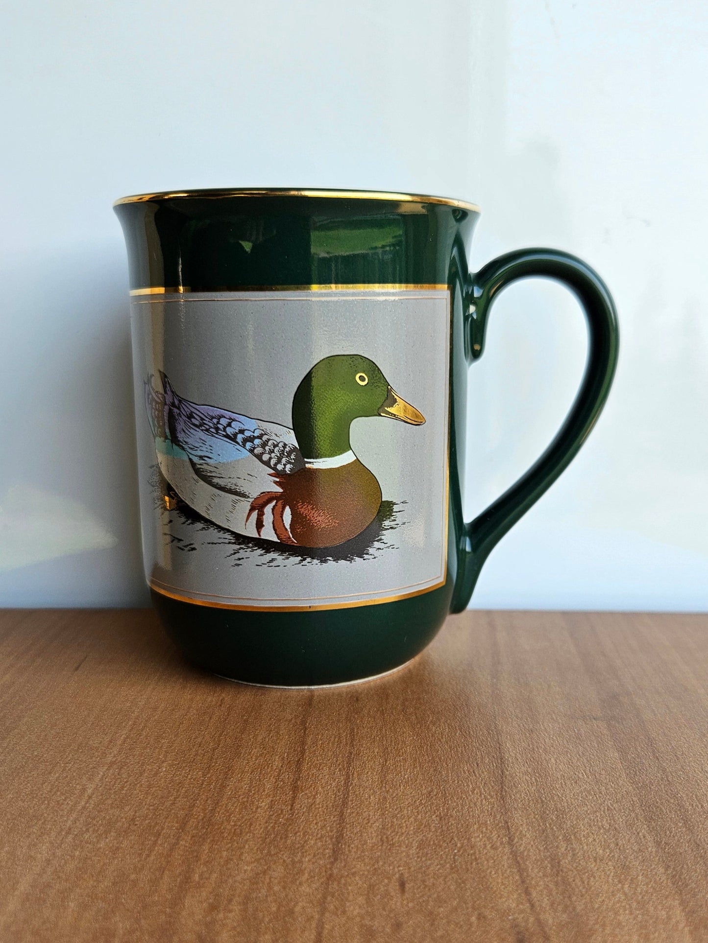 Otagiri Green Mallard Duck Mug | 1960s/70s Japan