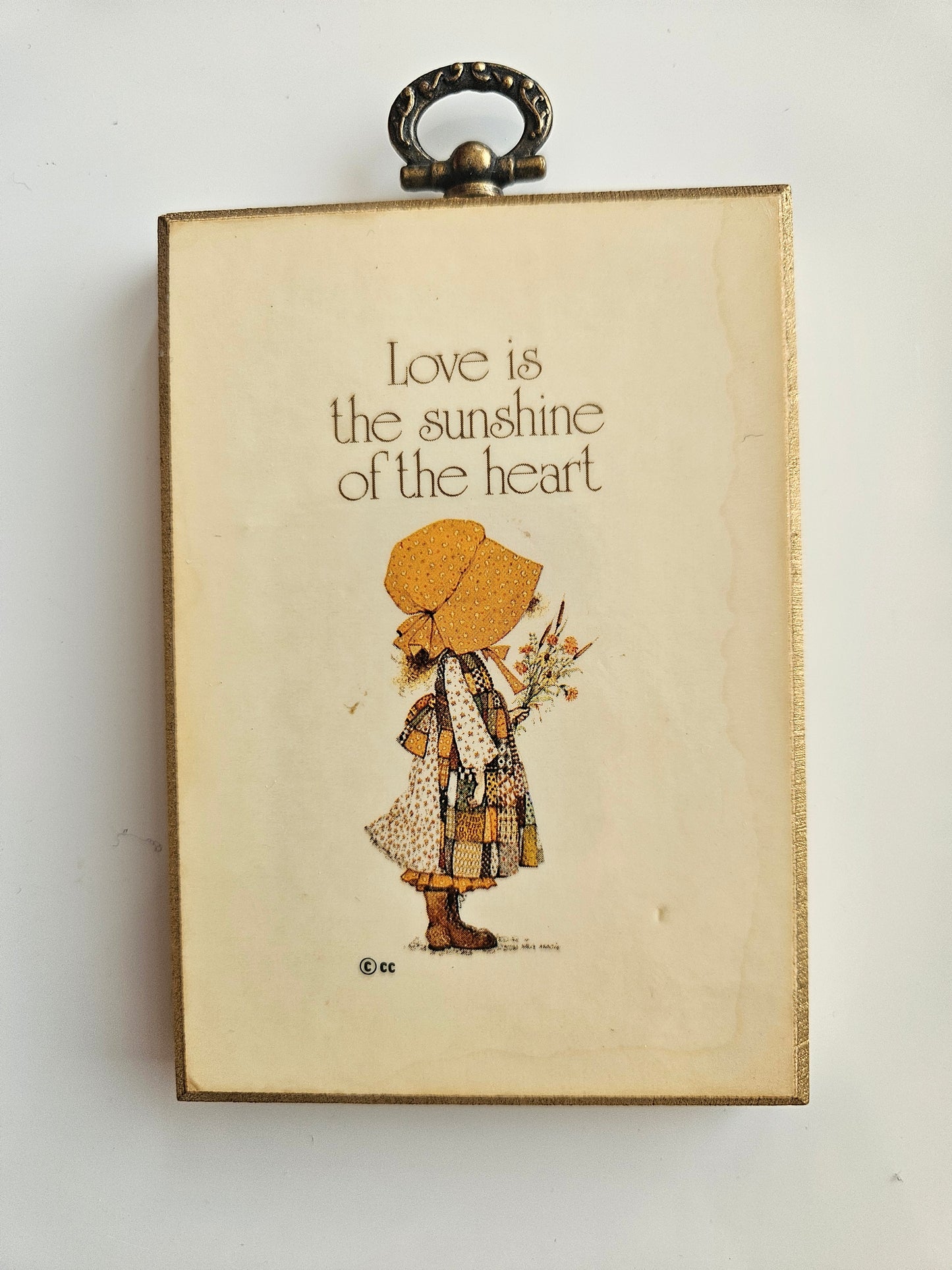 Hollie Hobbie | Set of 2 Wood Miniatures | American Greetings, Hallmark (1970s)