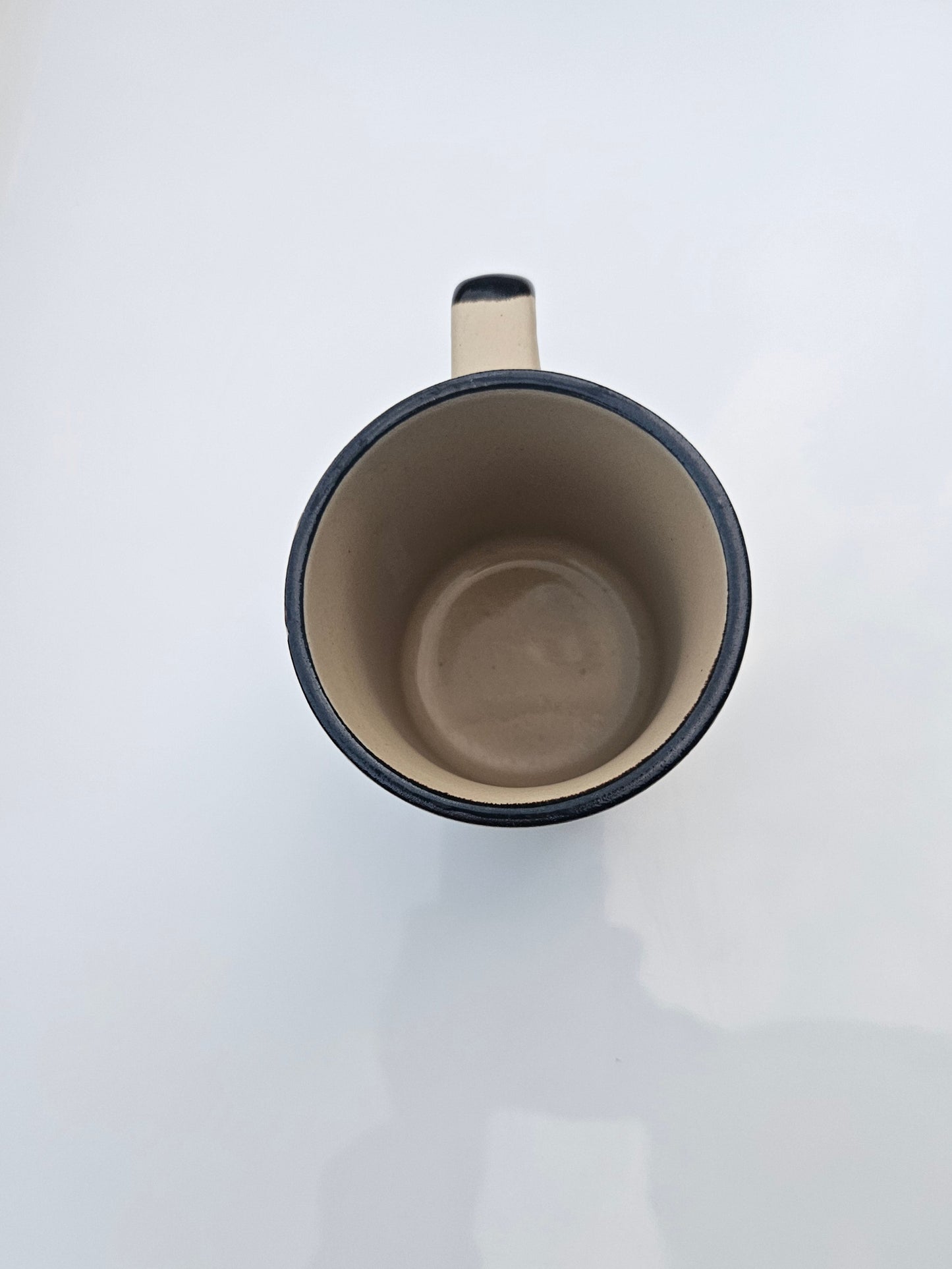 1970s Stoneware Mug | Retro Wheat Illustration