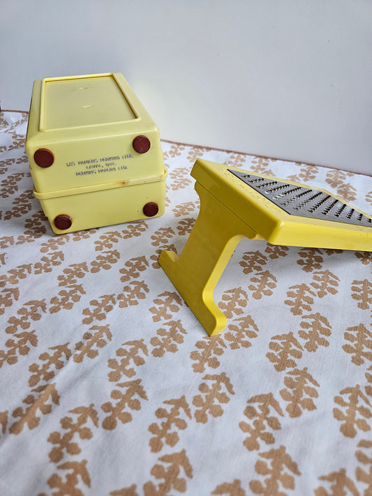 Butter Yellow Vintage Kitchen Bundle | Napkin Holder & Zester Grater | 1970s | Made in Canada & USA