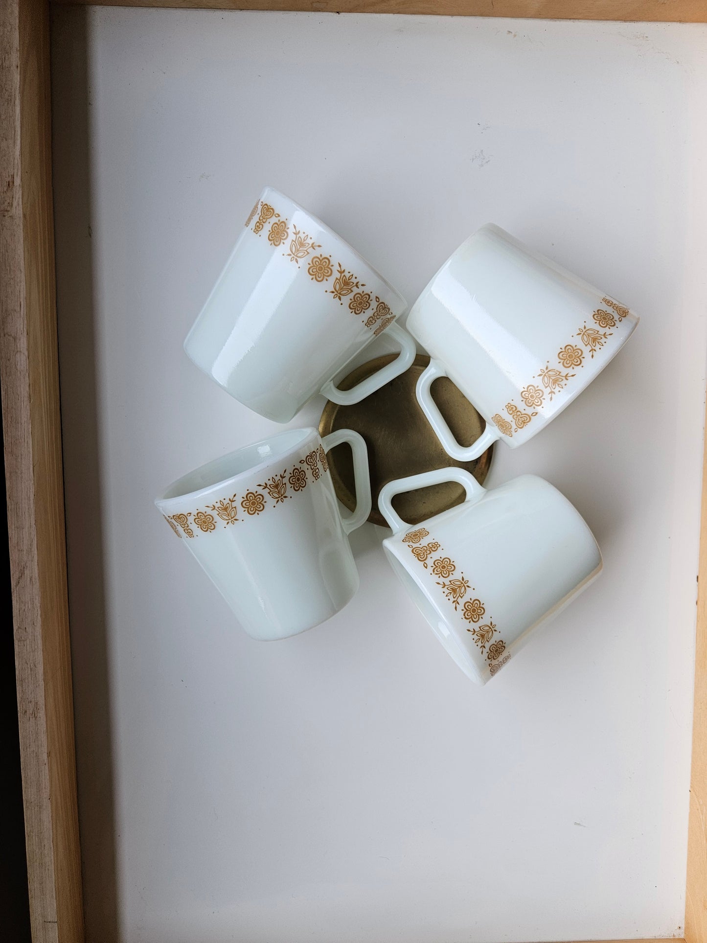 Pyrex "Butterfly Gold" Mugs | Set of 4