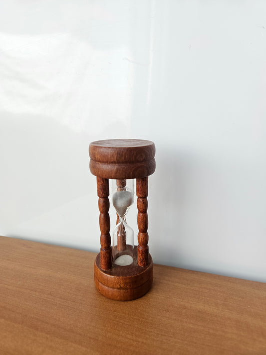 Vintage 3-Minute Wooden Sand Timer | Egg Timer | Made in Japan | Mid-Century | Cottagecore Kitchen