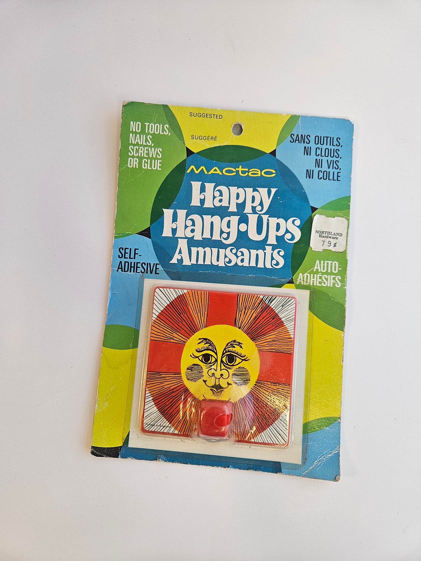 1980 MacTac Happy Hangups Decorative Wall Hook