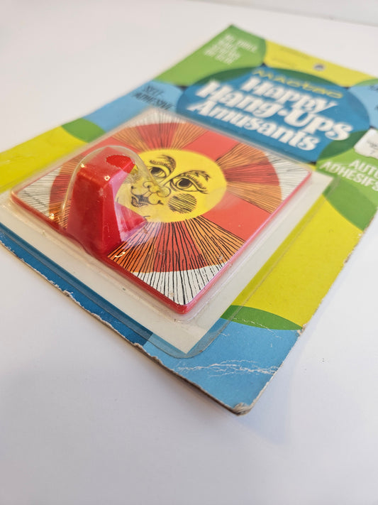 1980s Mac-Tac Happy Hang-Ups Wall Hook | Sunburst | BNIB | Made in Canada