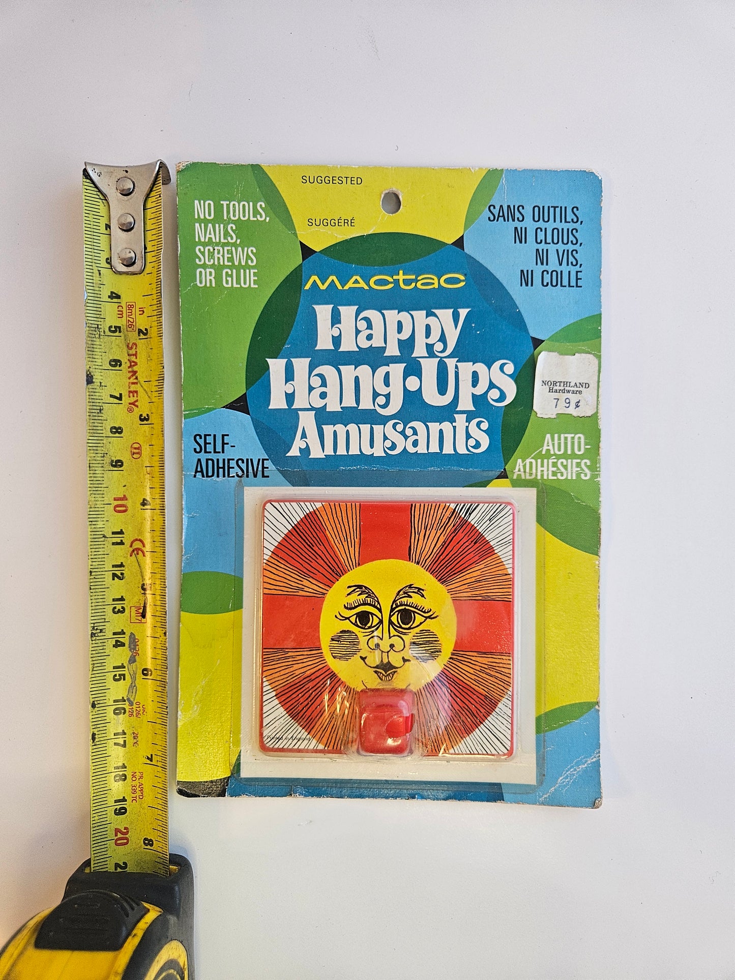 1980 MacTac Happy Hangups Decorative Wall Hook