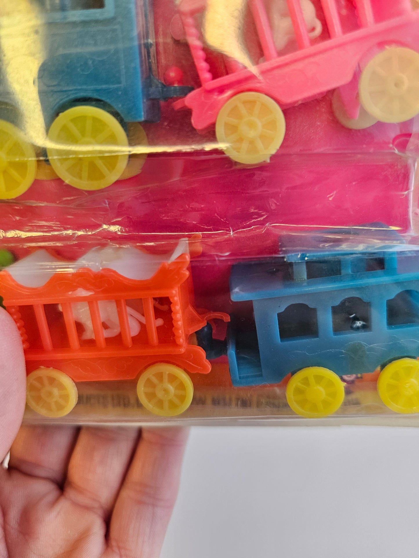 1969 Birthday Cake Candle Holder Circus Train | Made in Hong Kong | Vintage