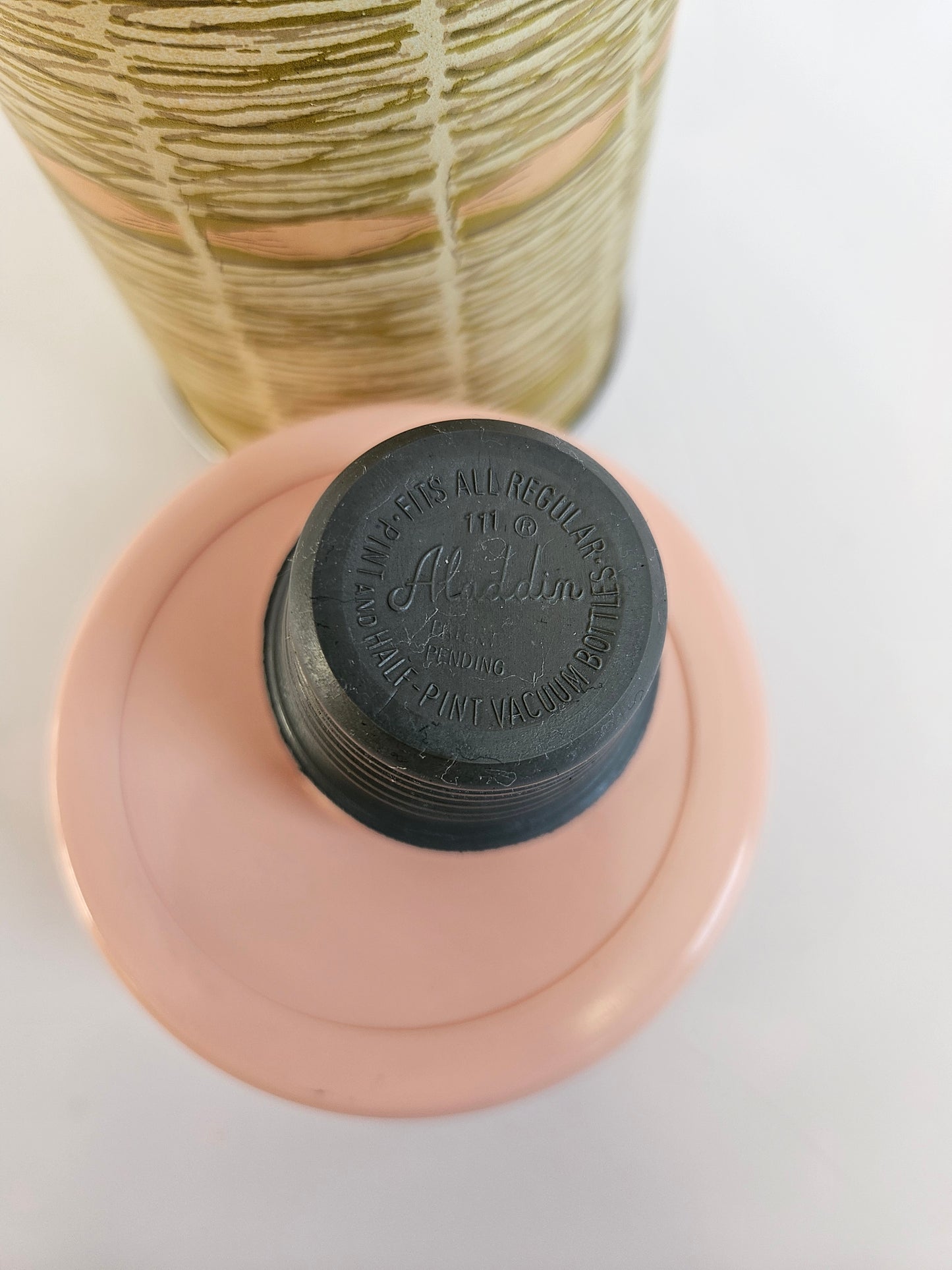 1958 Debutante Thermos | Pink Basket Weave