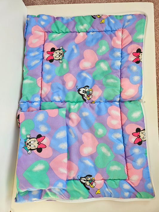 1990s Baby Mickey & Minnie Quilted Disney Bag | Baby Bag | Slumber Bag | Vintage