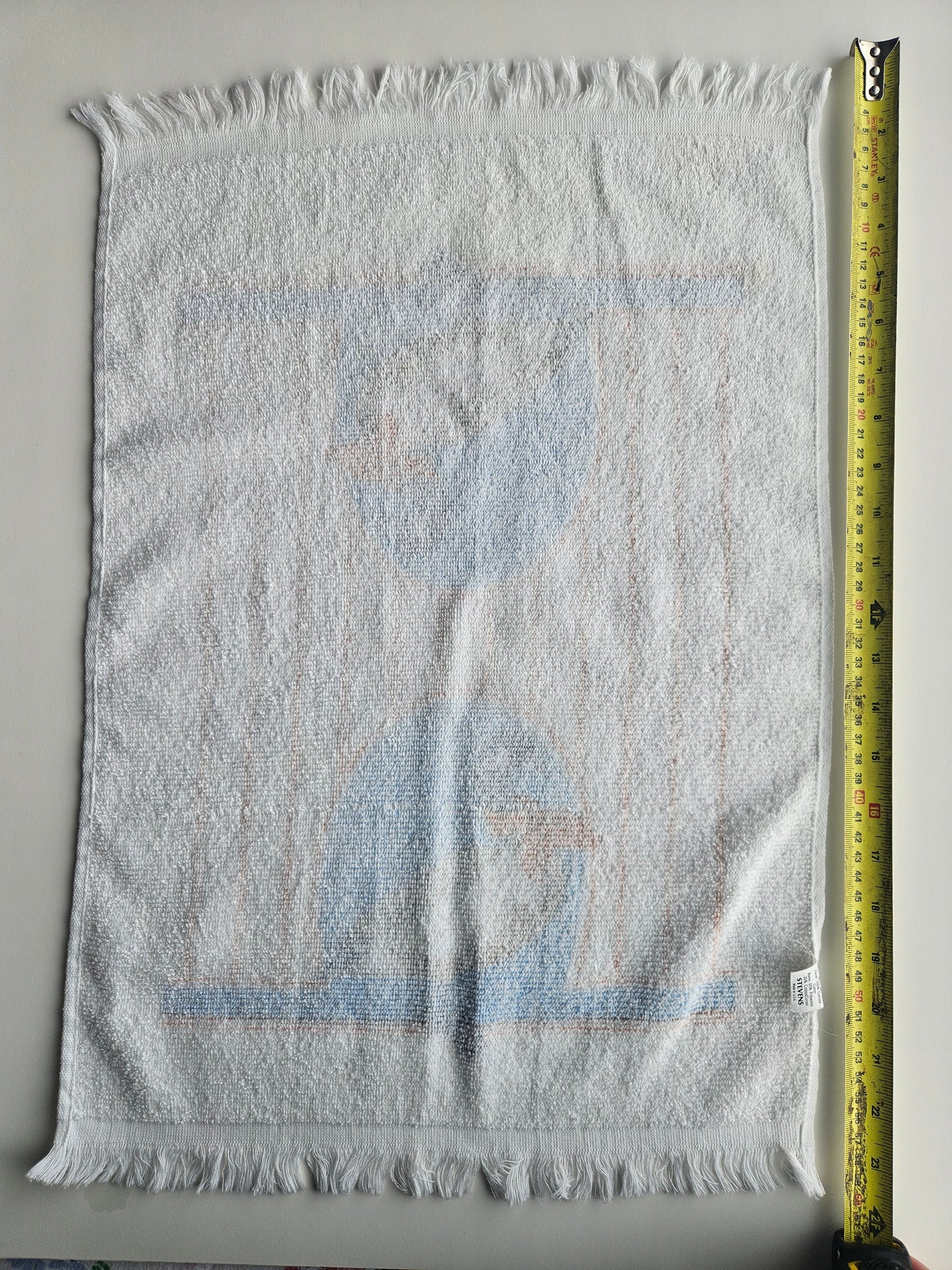 1980s Stevens Winter Ribbon Geese Tea Towel | Cottagecore Kitchen | Vintage