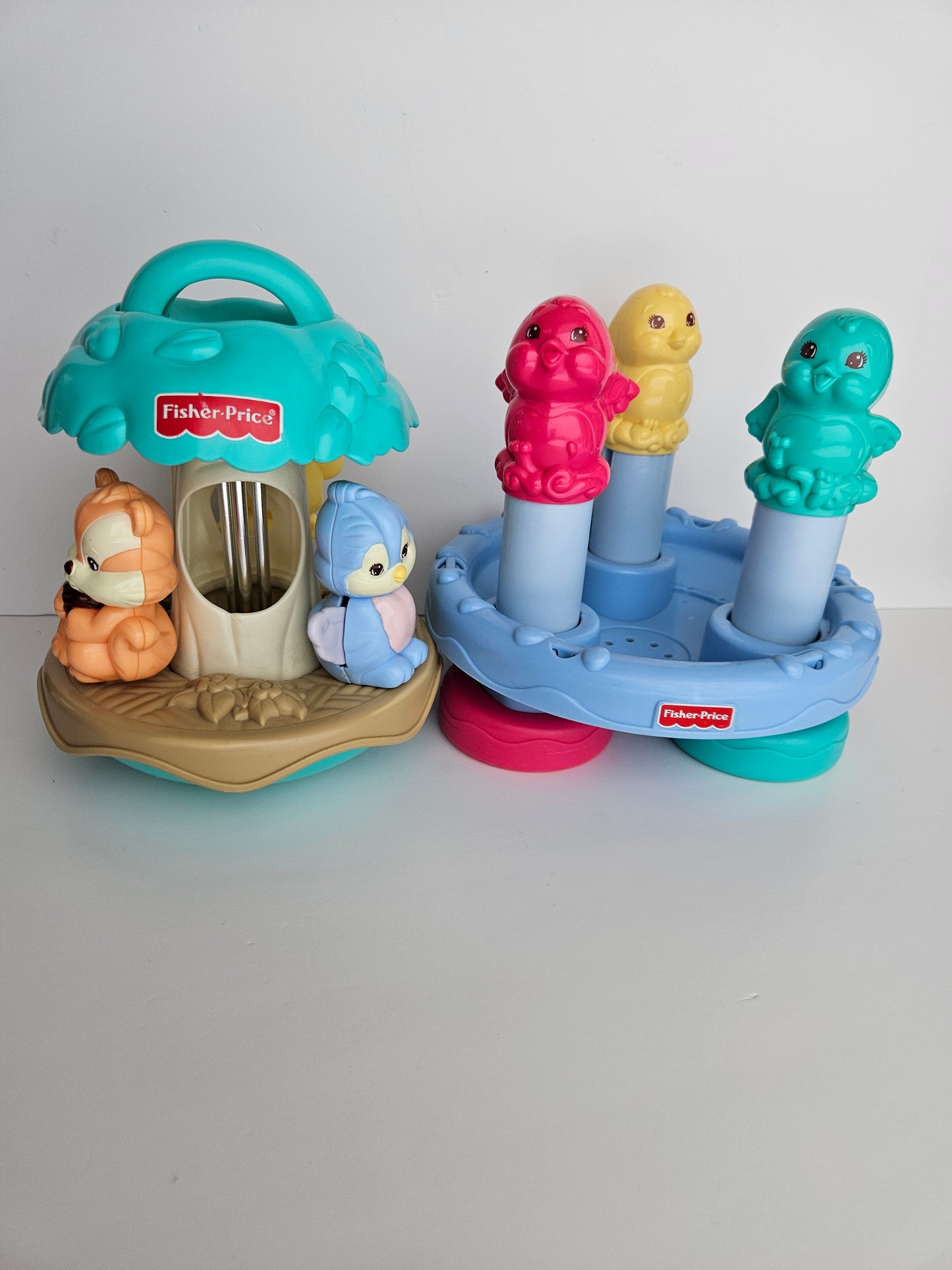1998–1999 Fisher-Price Precious Planet Lot | Chime Ball & Tweeting Bath Birdies | Vintage Baby Toys