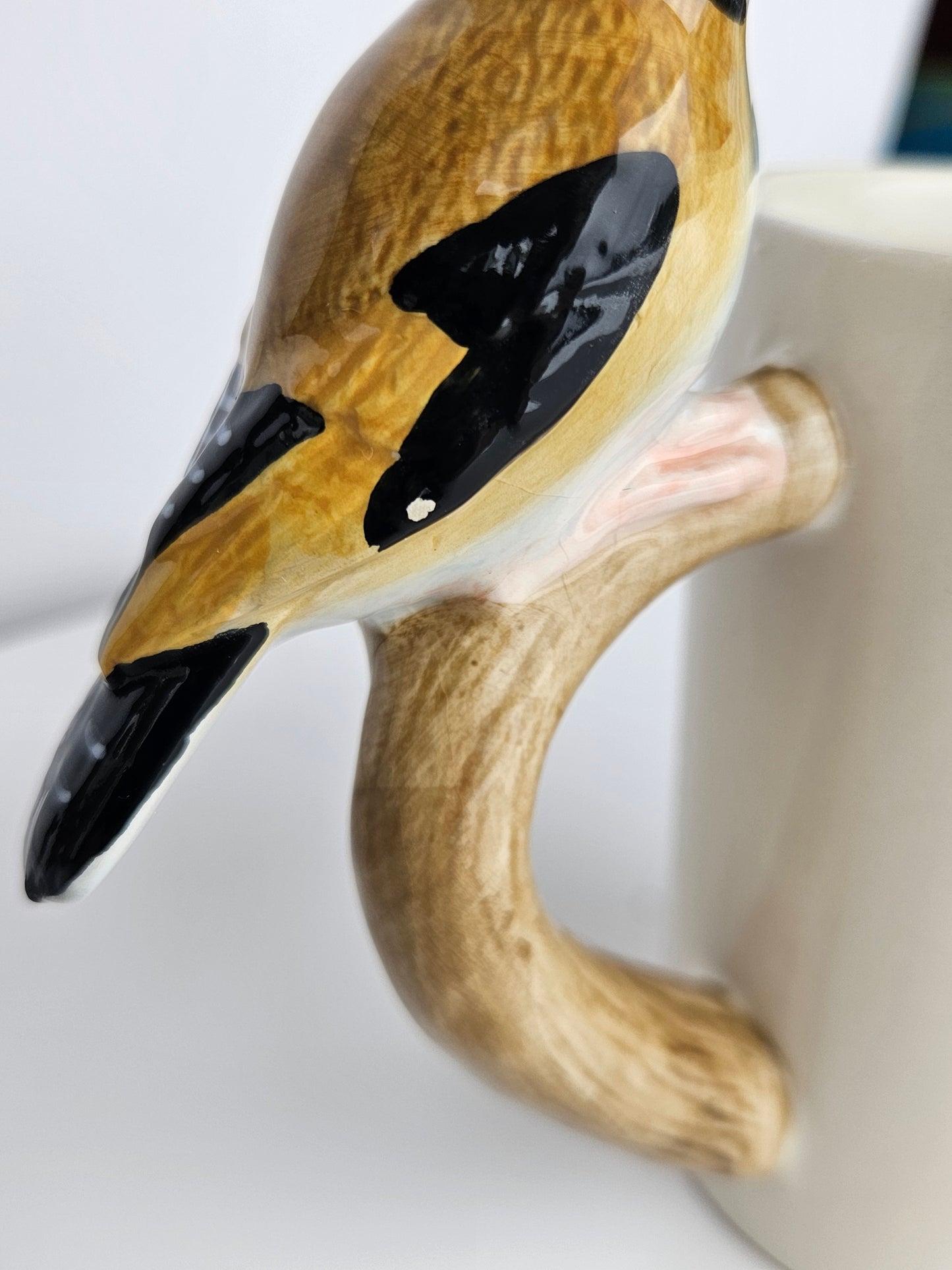 Goldfinch Bird Handle Mug | 12oz | Conservation Collection | Bird-Lover Gift